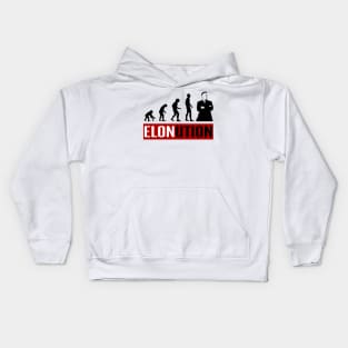 Elon Elonution - Elon is the evolution Kids Hoodie